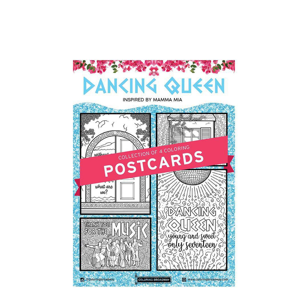 Coloring - Dancing Queen (Pages or Postcards) by Coloring Broadway