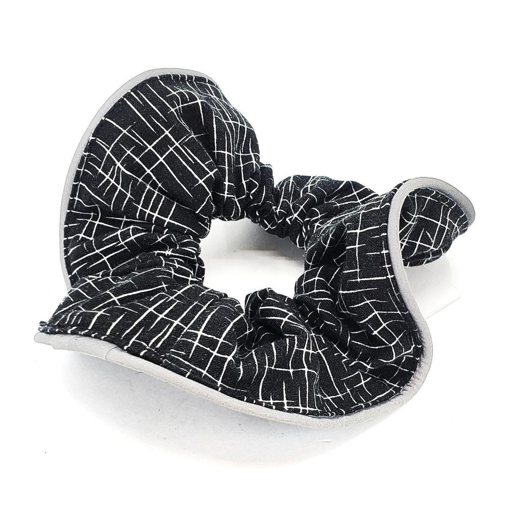 Hair Accessory - Reflective Piped Scrunchy in Crosshatch by imakecutestuff