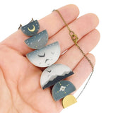 Necklace - Above Below (Gunmetal) by Fernworks, image 2 of 9