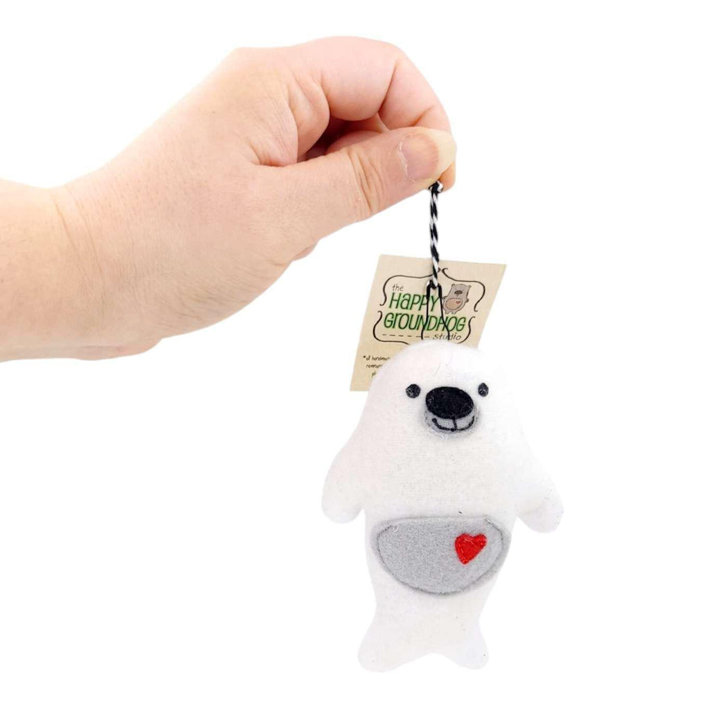 Ornament - Seal (White) by Happy Groundhog Studio