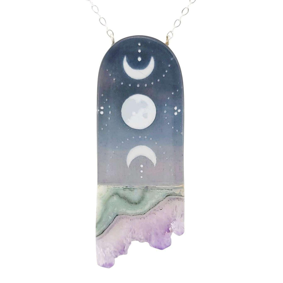 Necklace - Jasper Moons Crystal (Sterling Silver) by Fernworks, image 8 of 8