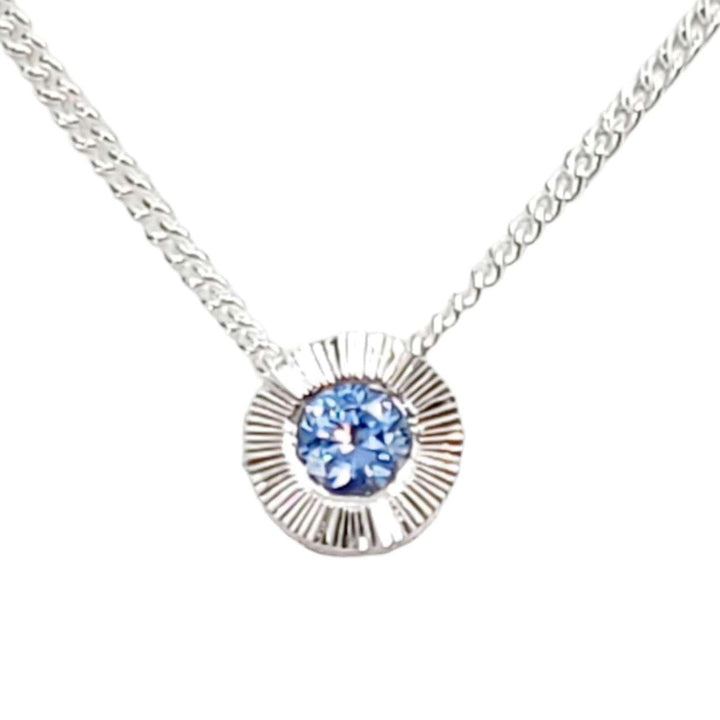 Necklace - Small Aurora (Blue Sapphire, Sterling Silver) by Corey Egan