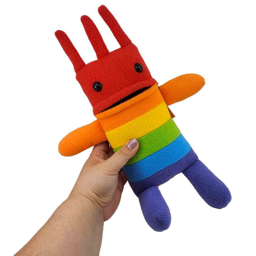 Mini Creature - Rainbow Stripe Plush by Mr. Sogs