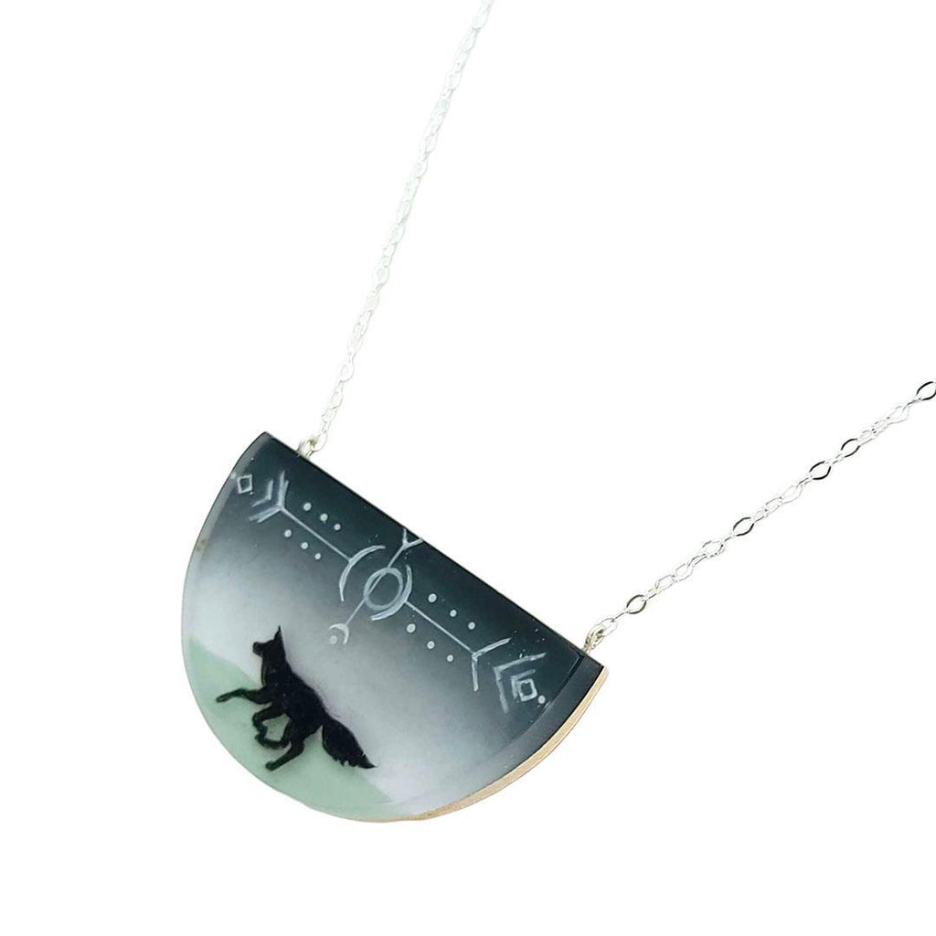 Necklace - Spirit Fox Painted by Fernworks