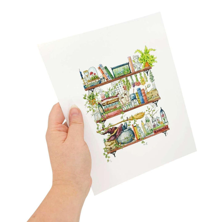 Art Print - 8x10 - The Witch's Shelves by Lizzy Gass