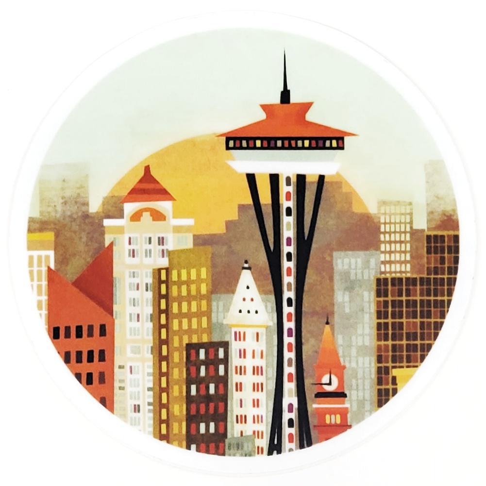 Sticker - Seattle Skyline by Amber Leaders Designs