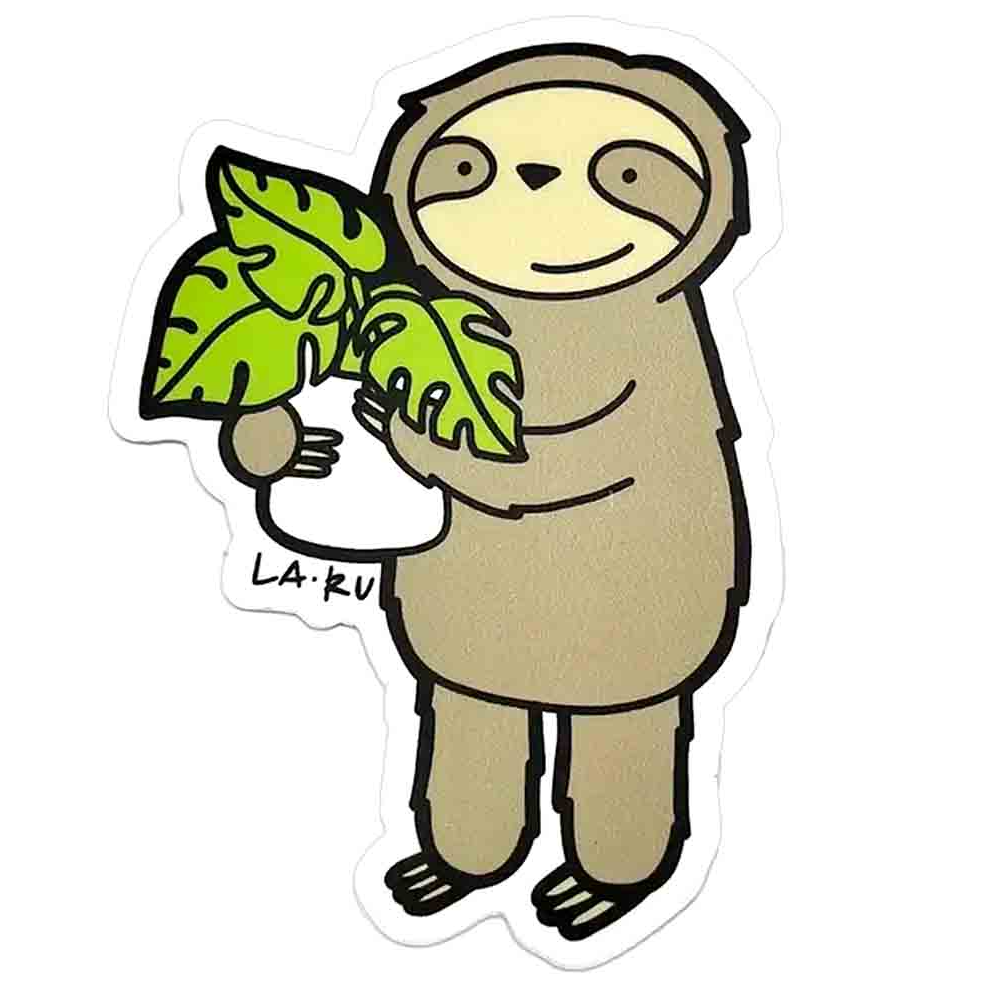 Sticker - Monstera Sloth by La Ru