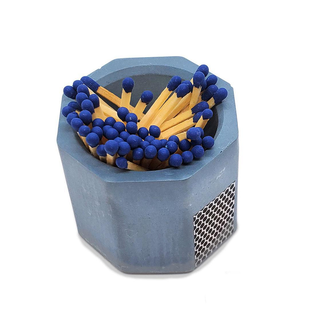 Match Holder - Navy Blue Concrete (Navy Blue Matches) by Tenn Prairie