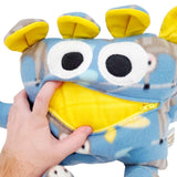 Plush - 14in - Large Chomper Buddy (Blue Sloths Yellow) by Peek A Boo Plush, image 5 of 7