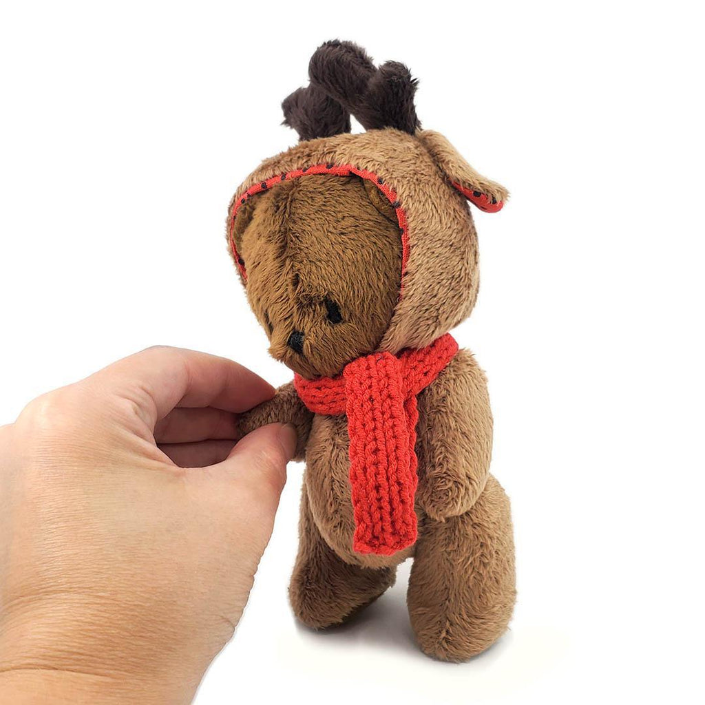 Plush - Brown Bear in Deer Costume by Frank and Bubby