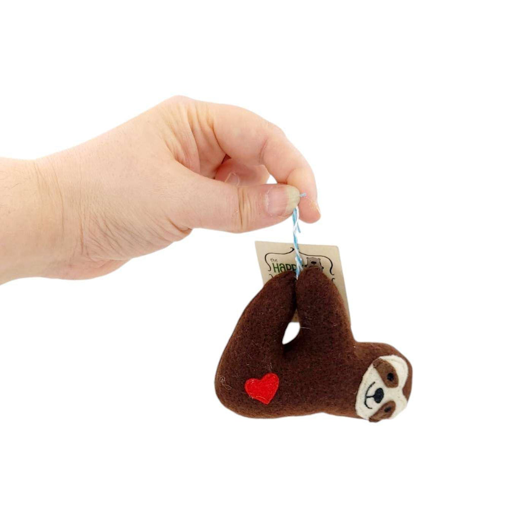 Ornament - Mini Plush (Sloth) by The Happy Groundhog Studio