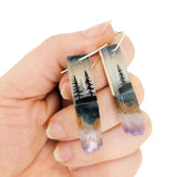 Earrings - Crystal Forest Drops by Fernworks, image 2 of 7