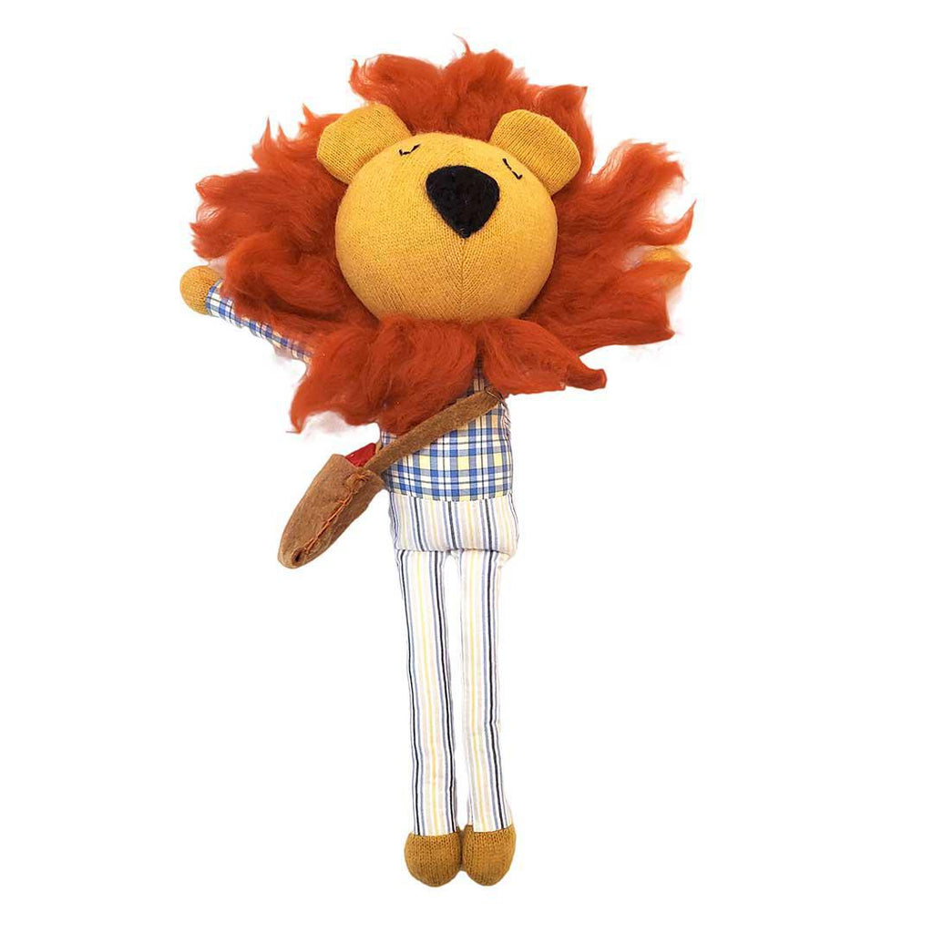 Plush - Lion in Blue-Yellow Shirt by Fly Little Bird