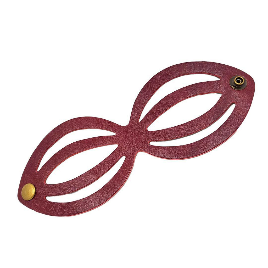 Cuff - Ribcage Reversible (Cranberry Red & Gray Taupe) by Oliotto