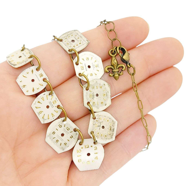 Necklace - Limited Time (Antiqued Brass) by Christine Stoll | Altered Relics