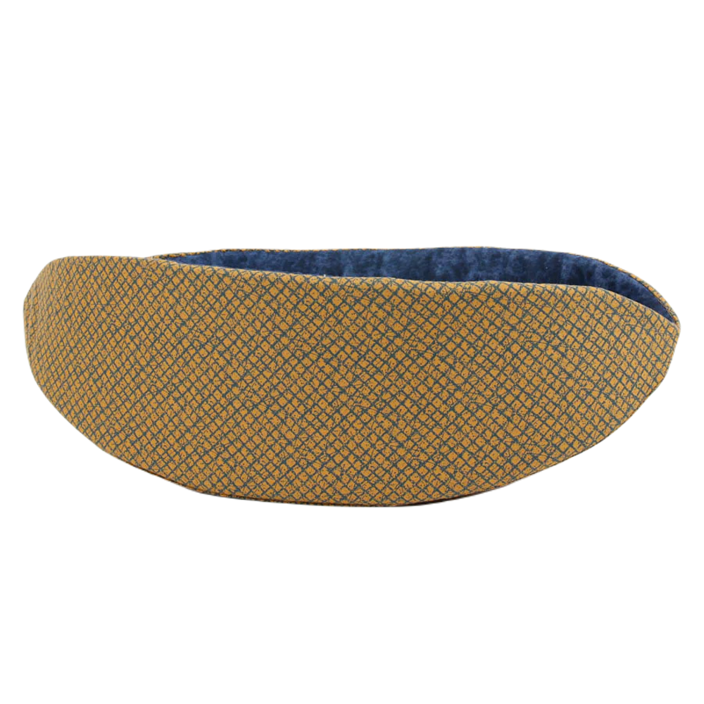 Regular The Cat Canoe - Yellow Blue Square Grid with Navy Lining by The Cat Ball