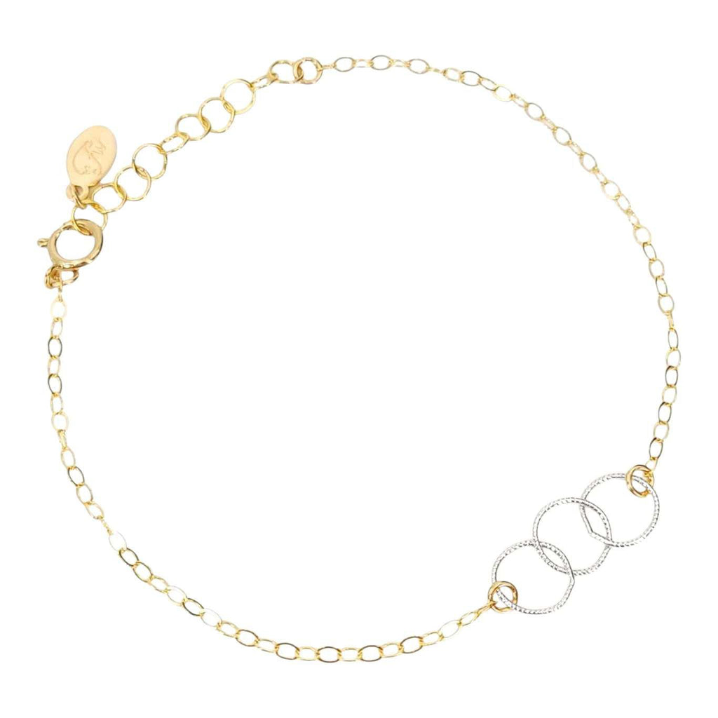 Bracelet - Mixed Trio (Sterling Silver, 14k Yellow Gold Fill) by Foamy Wader