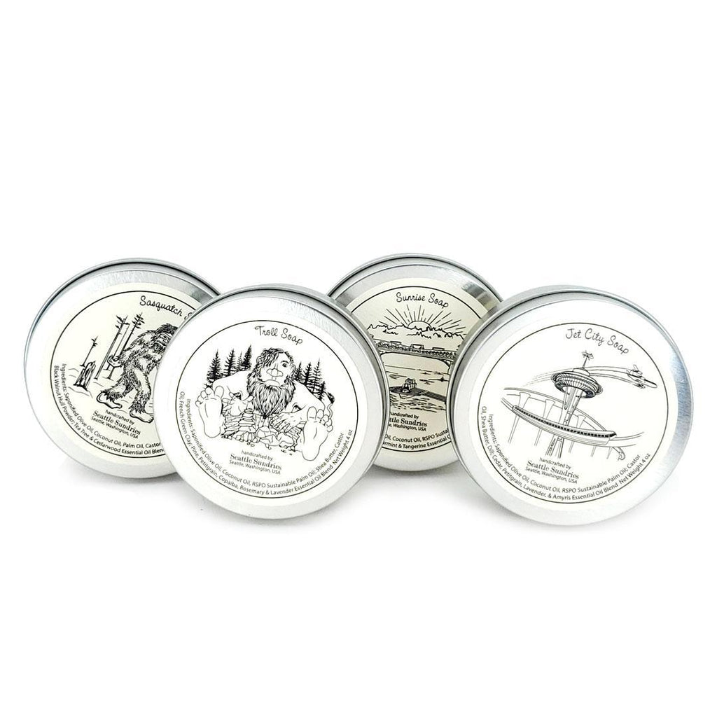 Gift Bundle - Set of 4 - Seattle PNW Soaps Collection by Seattle Sundries