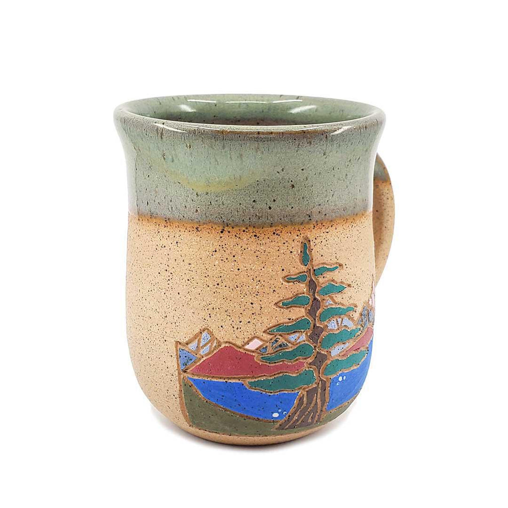 Mug - 16oz - Mountain Mug - Seafoam Morning by Forest Jeannie Pottery