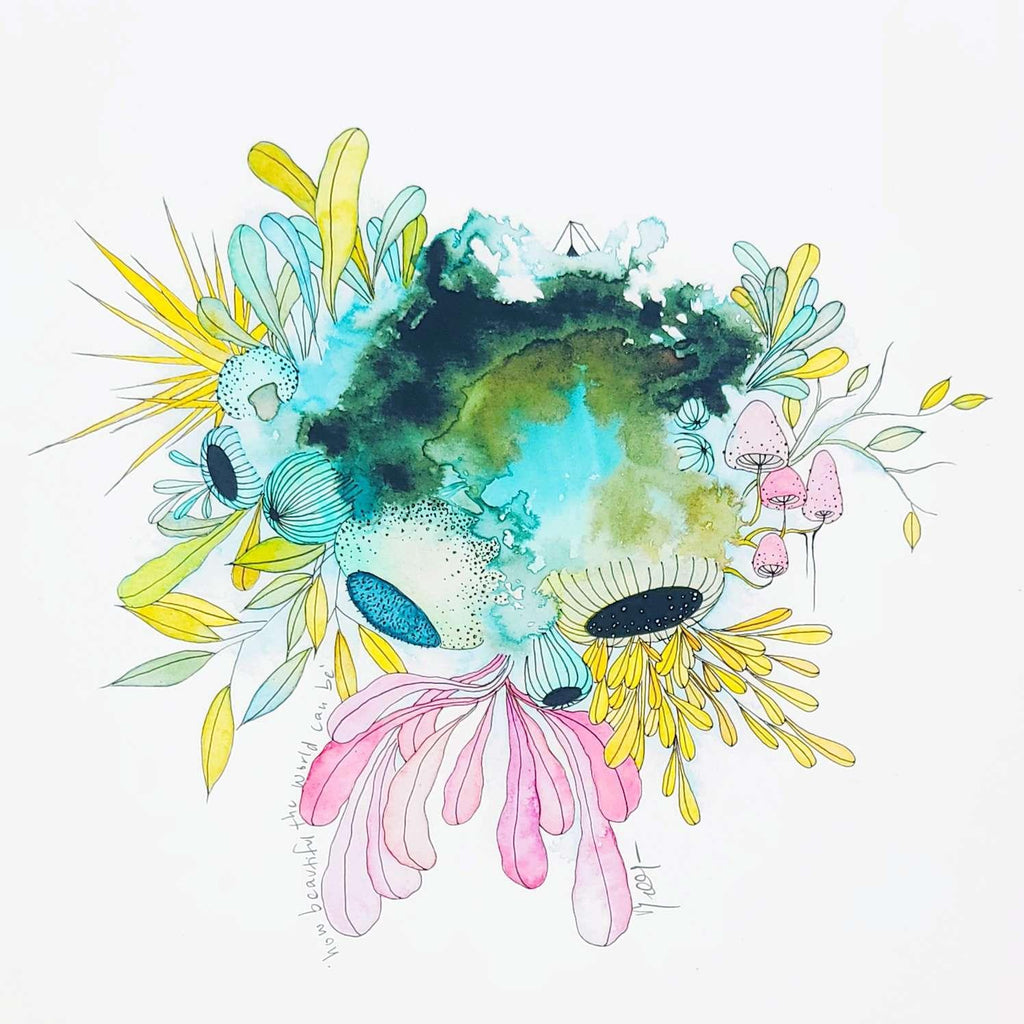 Art Print -  8.5 x11 How Beautiful the World Can Be Print by Melissa Moss Art