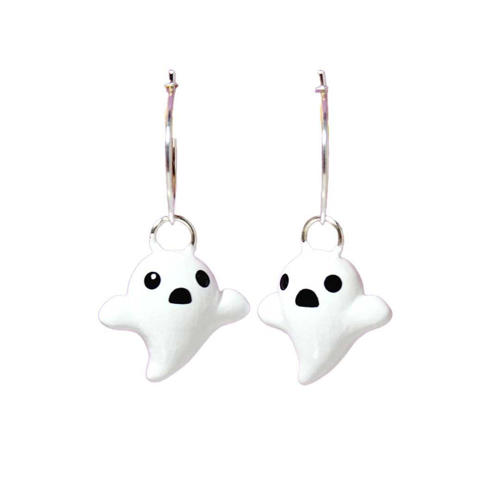 Earrings - Ghost Hoops by Mariposa Miniatures