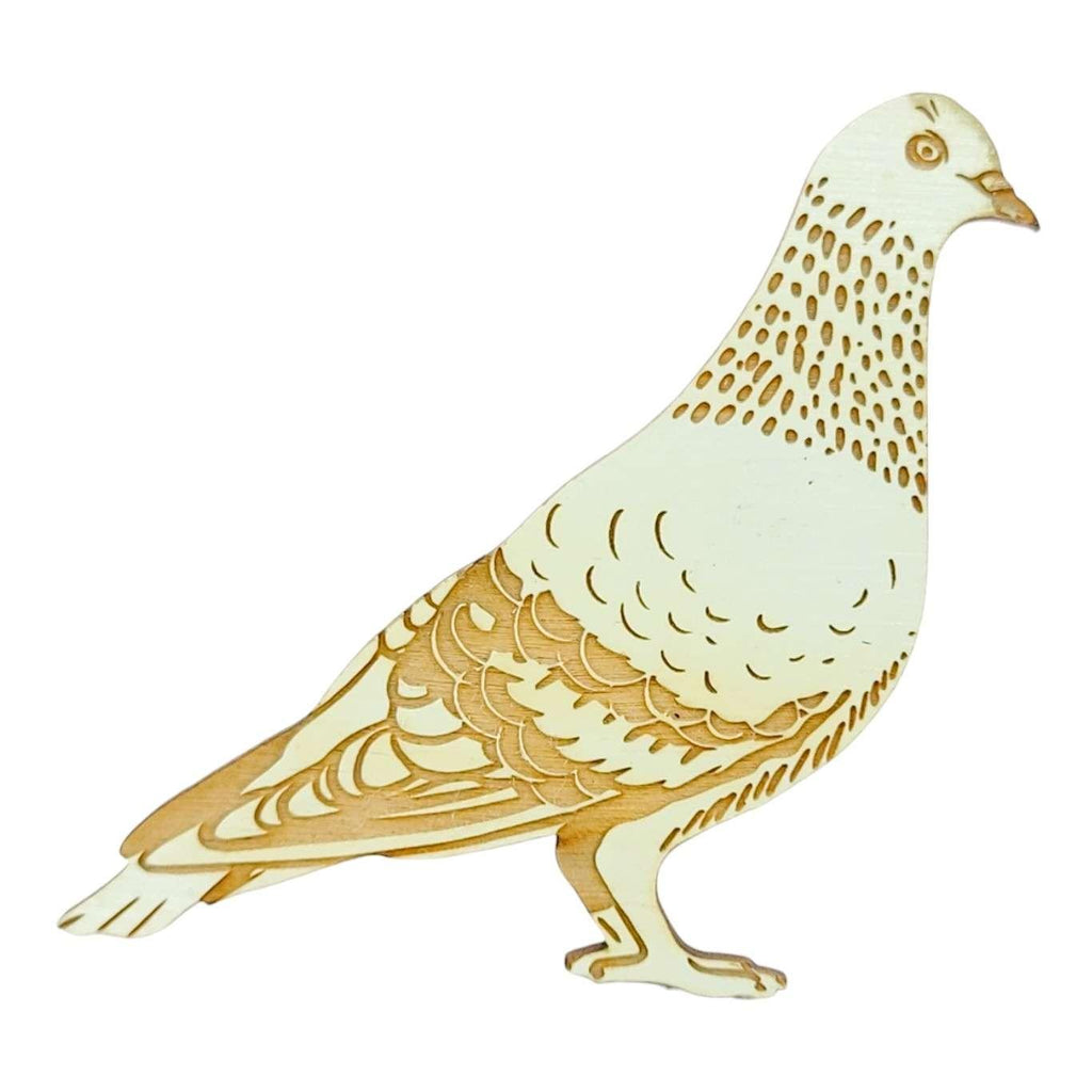 Wooden Magnet - Small - Pigeon (Seafoam) by SnowMade