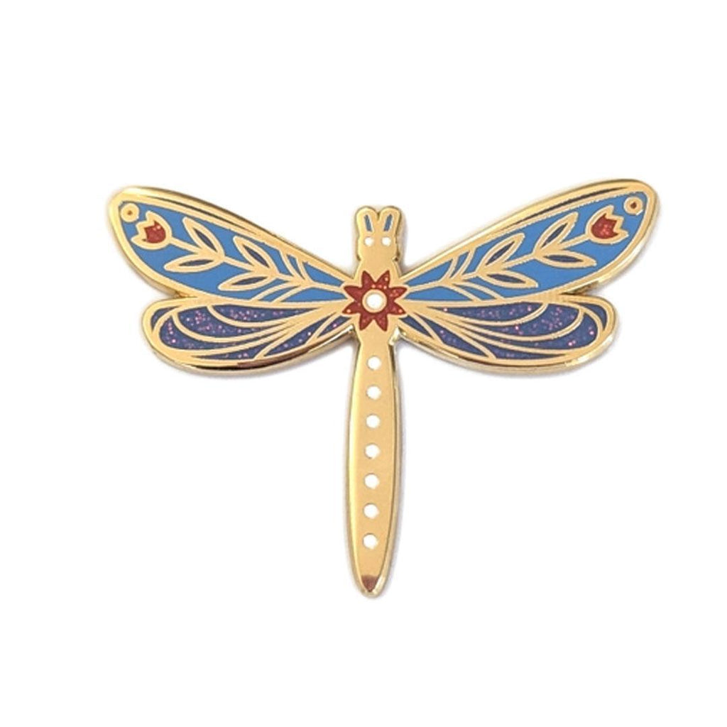 Enamel Pin - Dragonfly with Glitter by Amber Leaders Designs