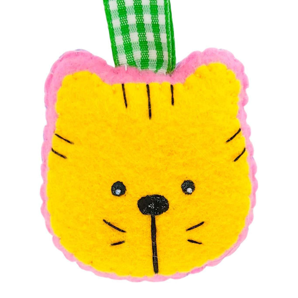 Ornament - Felt Cat Head (Assorted) by Moyo Workshop