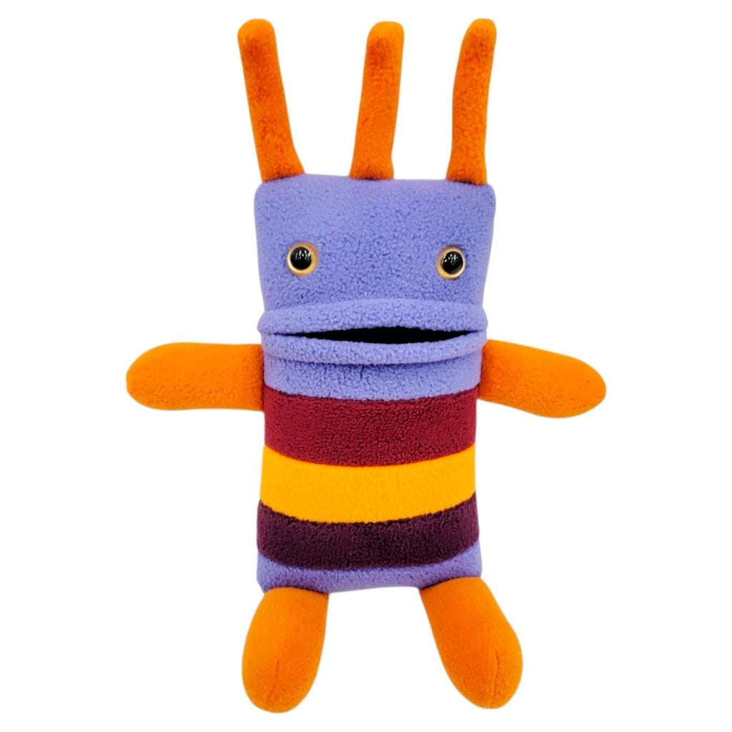 Plush - Mini Creature (Purple Plum Orange Stripes) by Mr. Sogs