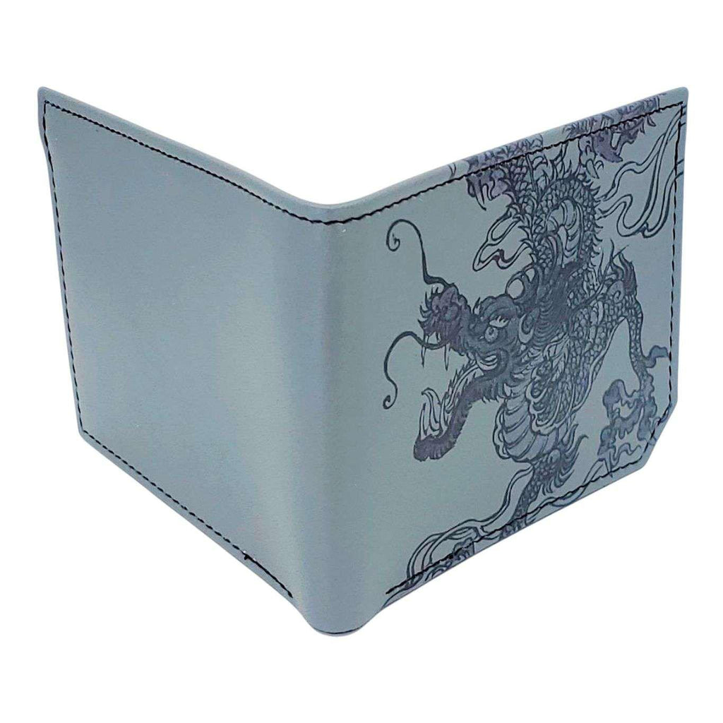 Leather Wallet - Dragon (Gray) by Backerton