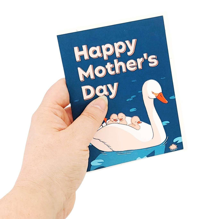Card - Mother's Day - Swan and Cygnets by Semi Sweet Press, image 2 of 2