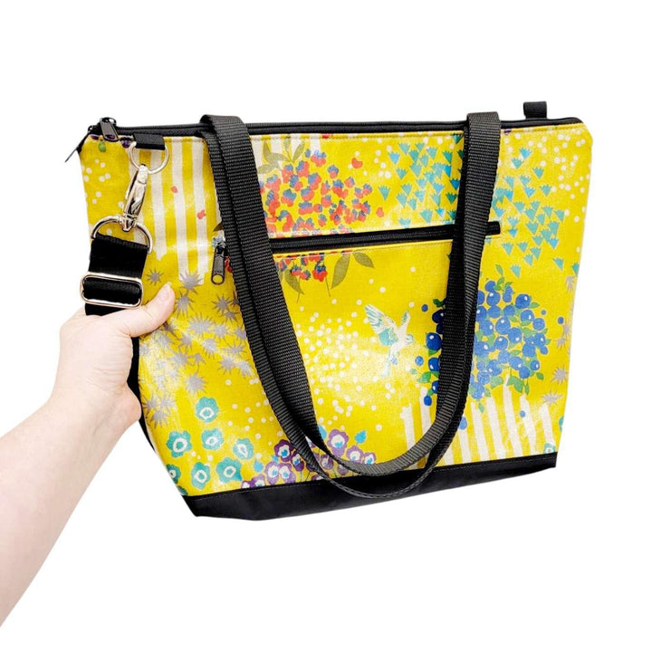 Bag - Convertible Travel Tote (Flowers on Yellow) by Laarni and Tita
