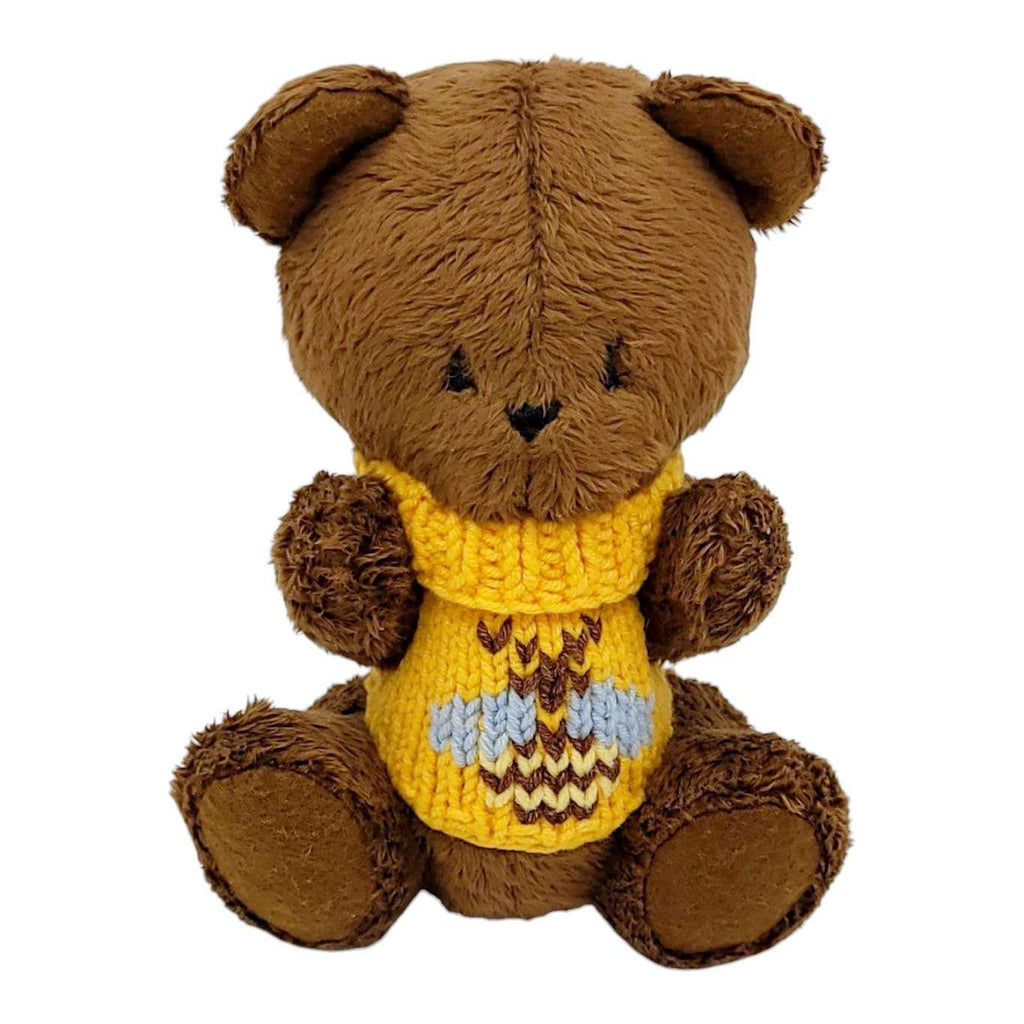 Plush - Brown Bear in Bee Sweater by Frank and Bubby