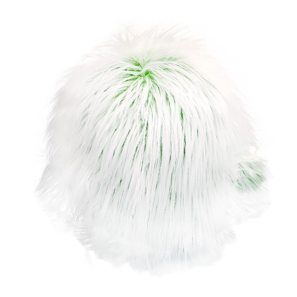 Large Yeti Head  - Green White with Pink Eyes by Careful It Bites