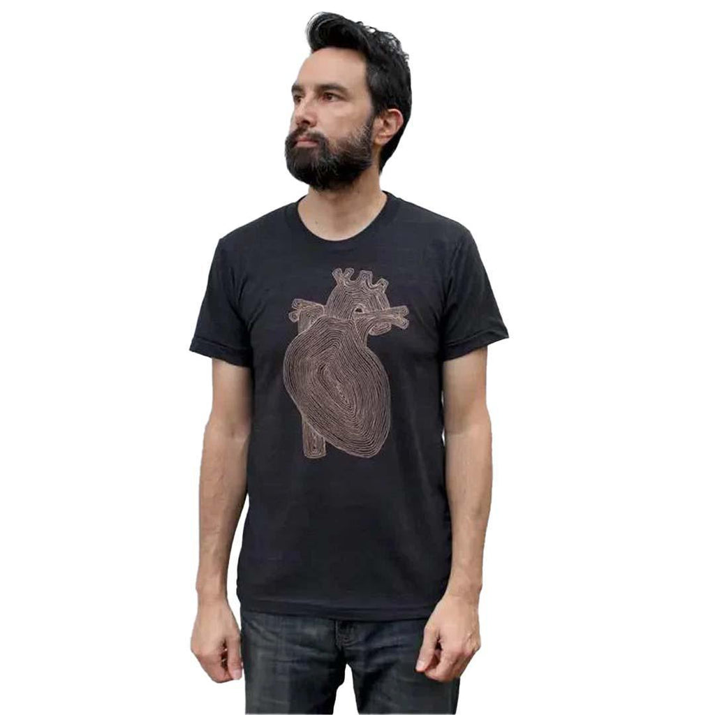 Crew Neck - Black - Anatomical Heart of Gold (2X only) by Blackbird Supply Co.