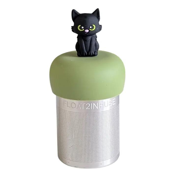 (PRE-ORDER) Tea Infuser - Black Cat (Green Base) by Float2Infuse