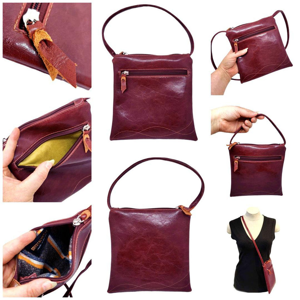 Bag - Cha Cha Tall Adjustable Small Cross Body (Wine) by Crystalyn Kae