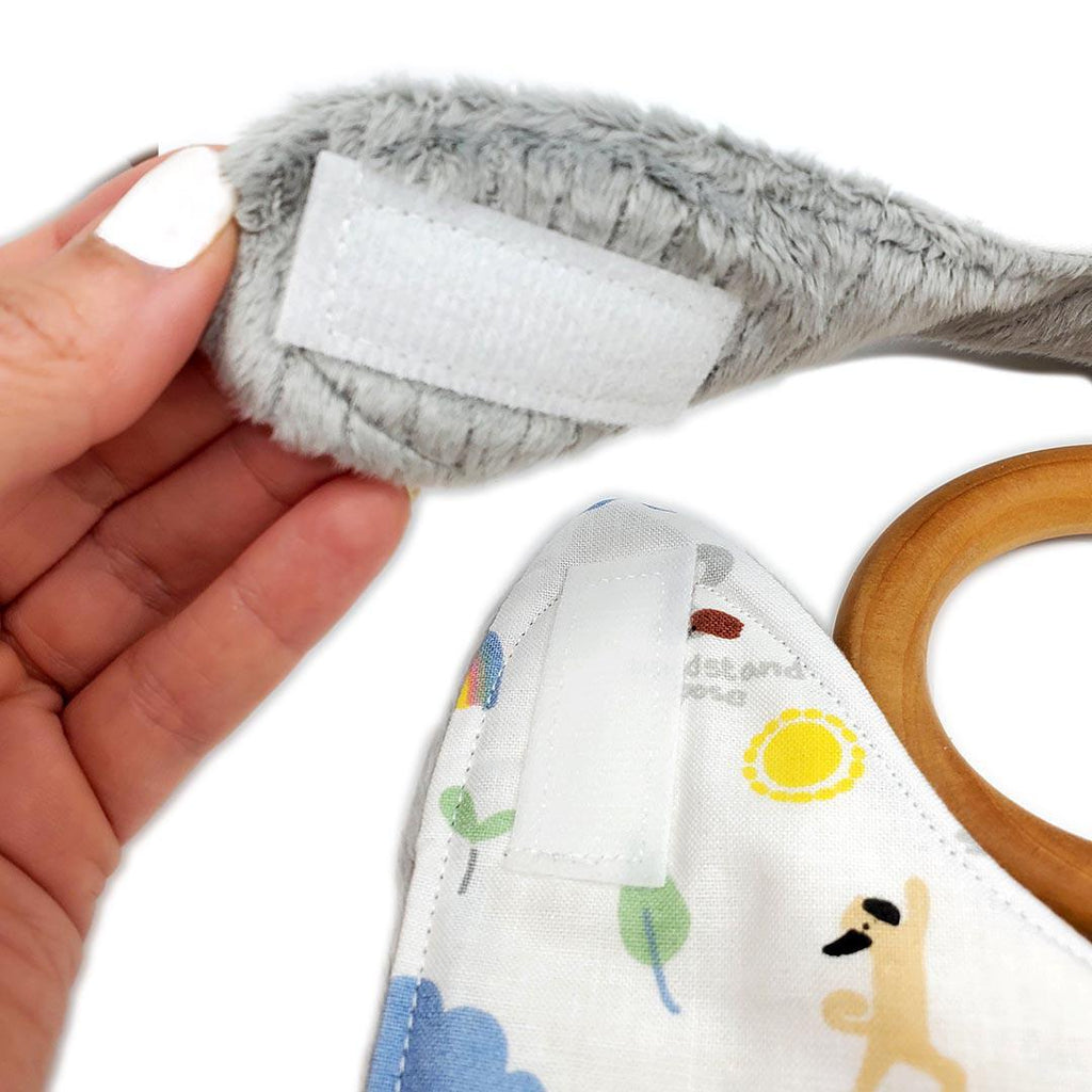 Gift Set - Yoga Dogs Bib and Teething Ring by Port and Starbird