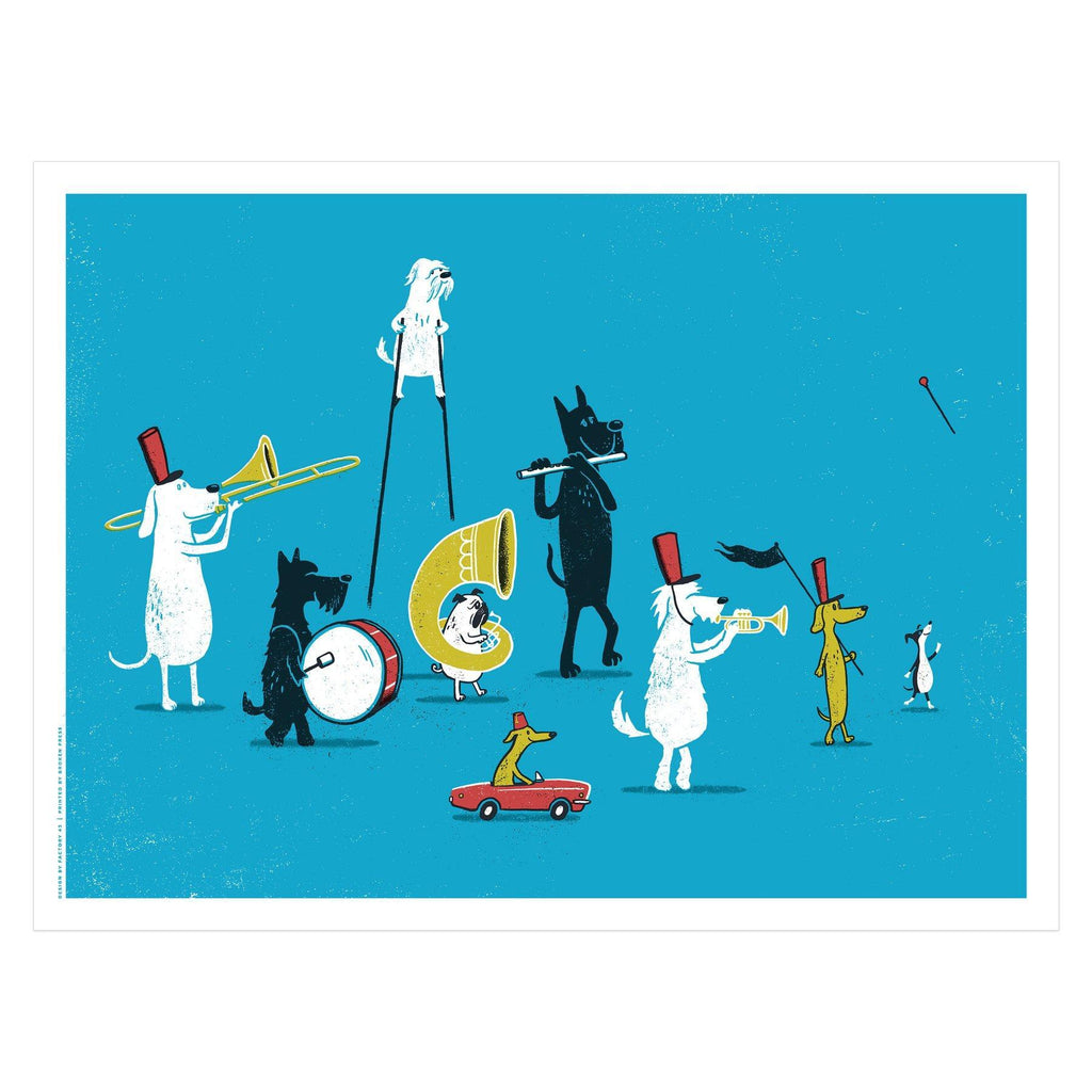 Art Print - 18x24 - Dog Parade Limited Edition Poster by Factory 43