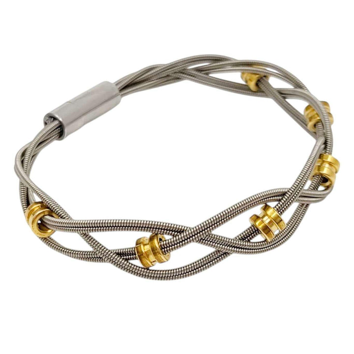 Bracelet - Bass Strings with Brass Bass Ball Ends (M or L) by High Strung Studios