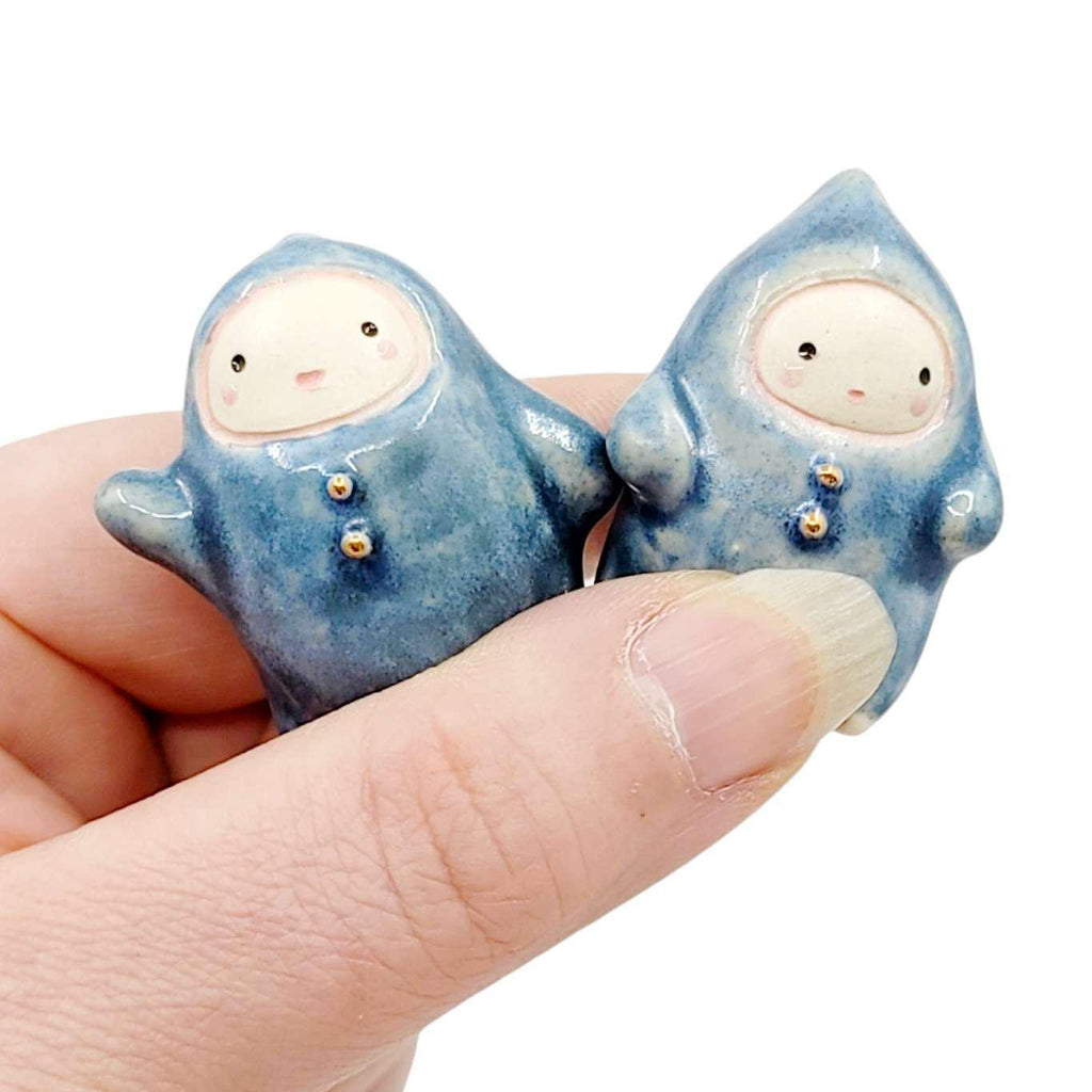 Figurine - Set of 2 Pajama Babies (Assorted Colors) by Ginger Drop Lab