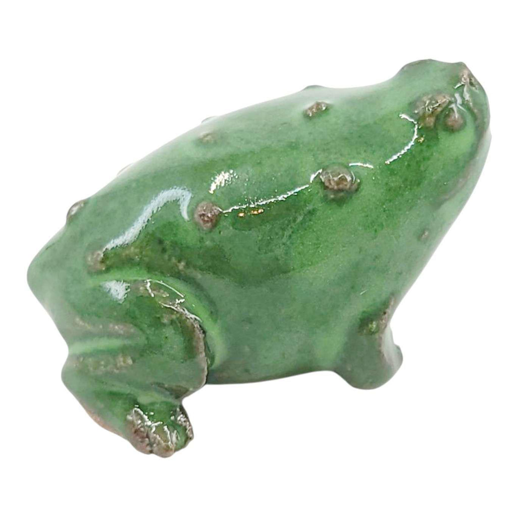 Collectible - Tea Pet Figurine (Green Frog) by Mist Ceramics