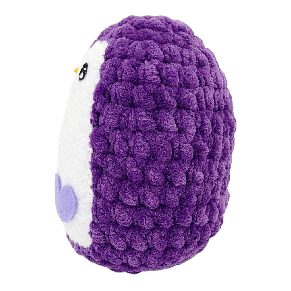 Plush Toy - Extra Large Penguin (Purple with Purple Heart) by Moyo Workshop