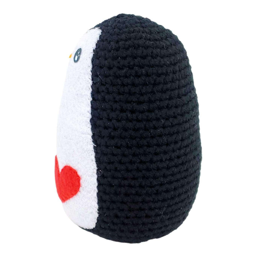 Plush Toy - Large Penguin (Black with Red Heart) by Moyo Workshop, image 3 of 7