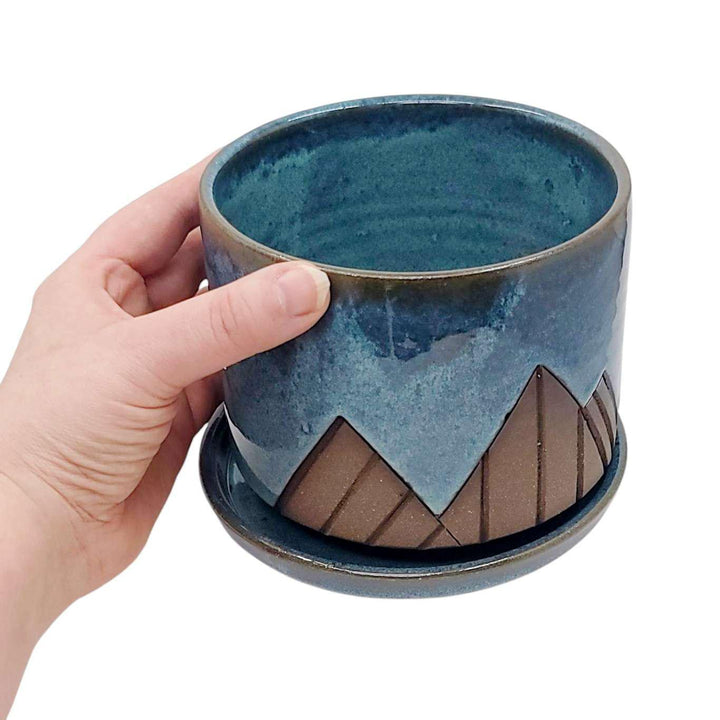 Planter - Starry Night Mountains (Large) by Less Is More Studios