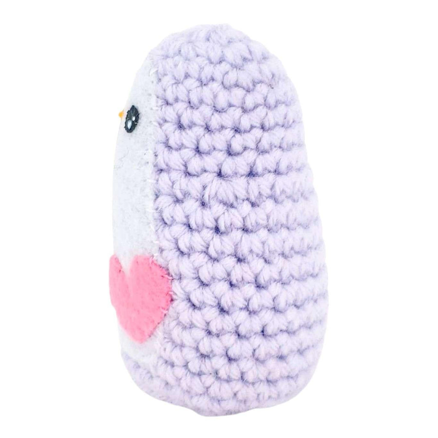 Plush Toy - Small Penguin (Light Purple with Pink Heart) by Moyo Workshop, image 3 of 6
