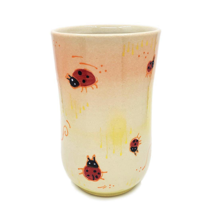 Tall Tumbler - 12 oz - Little Red Ladybugs by Dwadlings