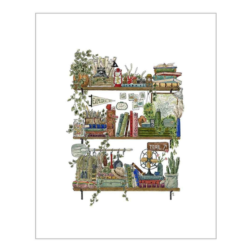 Art Print - 8x10 - The Park Ranger's Shelves by Lizzy Gass