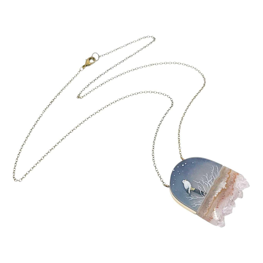 Necklace - Salt Crystal Seagull  (A or B) by Fernworks