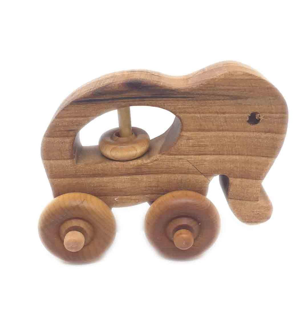 (30% Off) Wooden Rattle - Elephant Toy by Baldwin Toy Co.